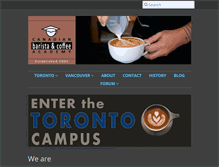 Tablet Screenshot of canadianbaristaacademy.com